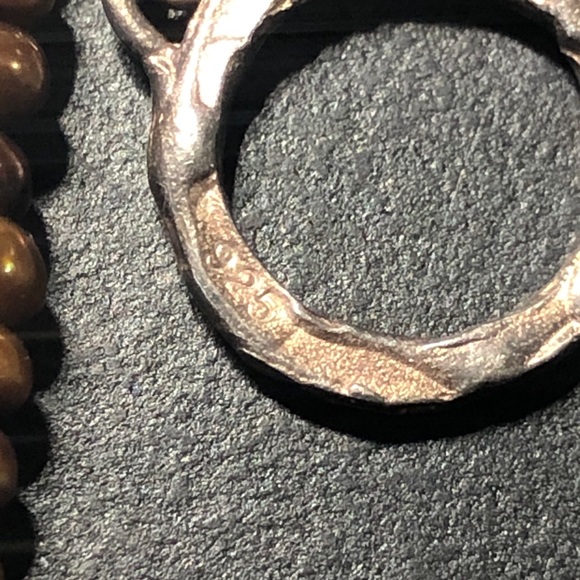 Beaded necklace and bracelet. Each have multi strands. Sterling silver clasp - Picture 8 of 10